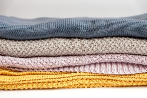 Organic Cotton Knitted Baby Blanket “Orange”